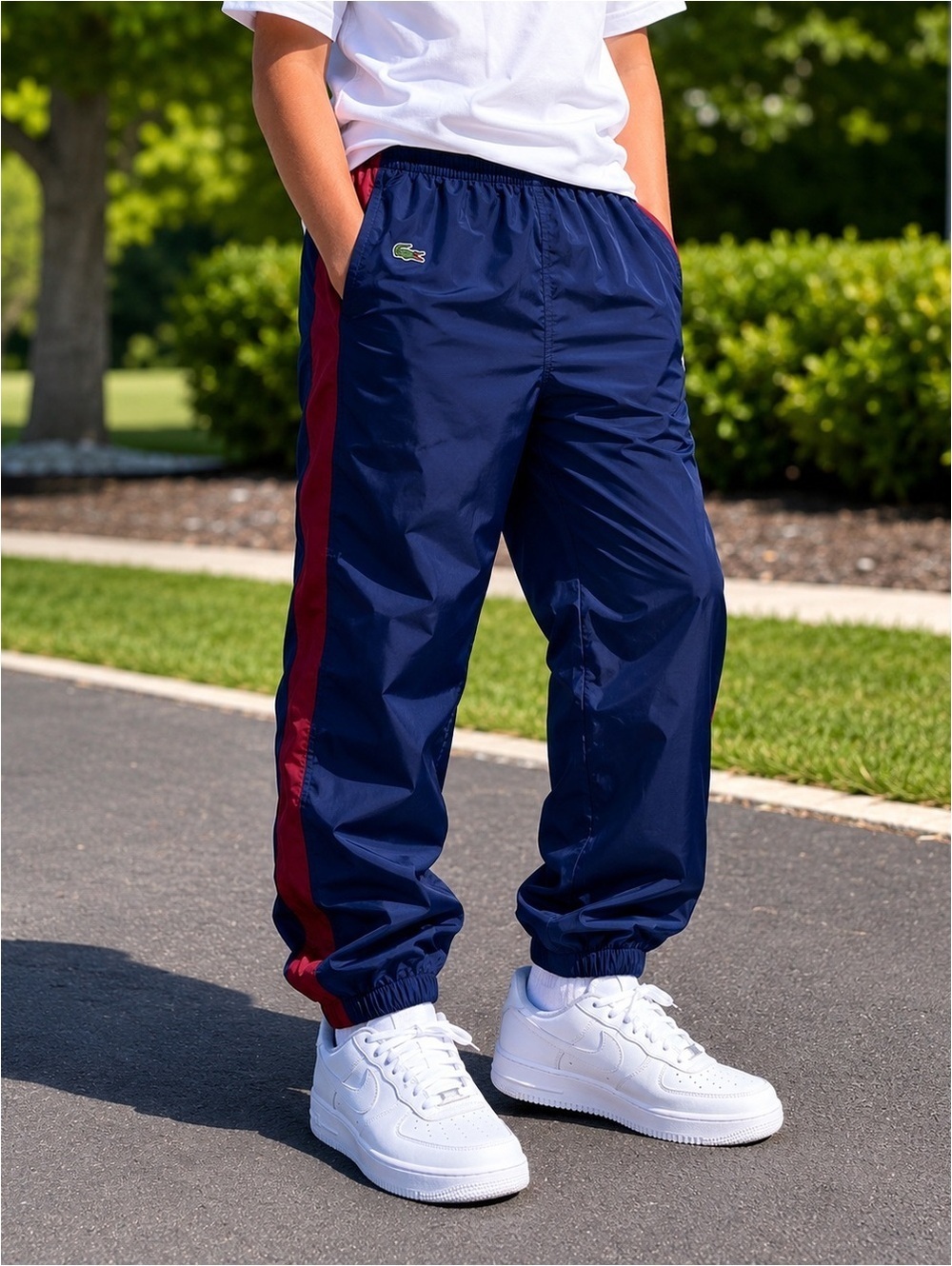 Lacoste Boys Navy Jogger Track Pants Size 14